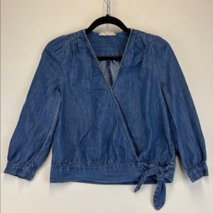 MADEWELL Denim Wrap Top Size XS